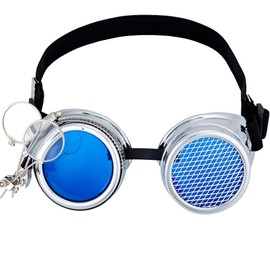 Steampunk Goggles Victorian Style Rave Glasses?with Double Ocular Loupe Vintage Welding Cosplay Glasses