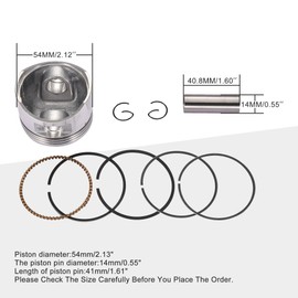 GOOFIT 54mm Piston Ring Kit Replacement For 125cc SSR Baja Roketa Apollo Coolster Chinese ATV Dirt Bike