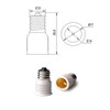 Bskjii E12 to E14 Adapter Light Bulb Socket E12 Male