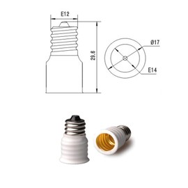 Bskjii E12 to E14 Adapter Light Bulb Socket E12 Male to E14 Female Bulb Converter LED Light Holder Lamp Adapter Socket Changer - Pack of 6