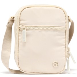 Pander Water-Repellent Crossbody Bag with Adjustable Strap - Perfect for Travel and Everyday Use. (White Opal)