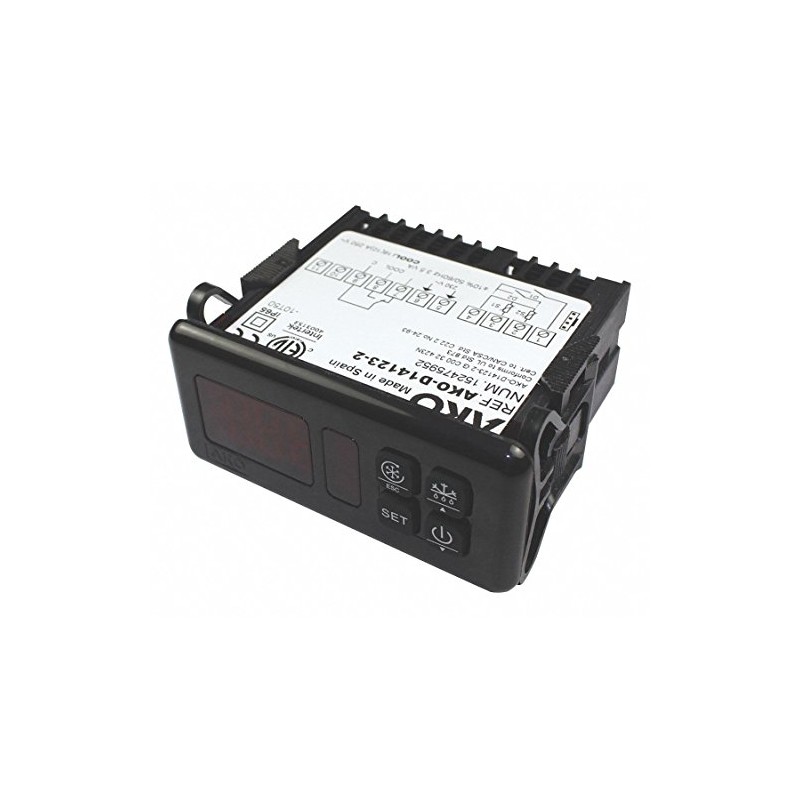 AKO D14123-2 230V Commercial Refrigerator Thermostat | All-purpose Programmable Thermostat,