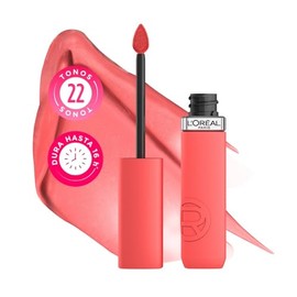 L’Oréal Paris Infaillible Le Matte Resistance Labial Líquido de Larga Duración por 16H, a Prueba de Agua, Color Intenso, con Ácido Hialurónico, Tono Summer Fling