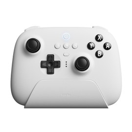 8Bitdo 8Bitdo Ultimate Bluetooth Controller with Charging Dock, Wireless Pro Controller with Hall Effect Sensing Joystick, Compatible with Switch, Windows and Steam Deck (White)