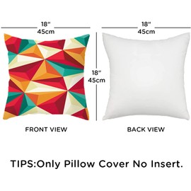 Home Decorative Pillow Covers 18 x 18 Inch Set of 4 Modern Soft Cotton Linen Throw Pillow Covers Cushion Case for Couch Sofa Living Room Patio Indoors Outdoors Style Home Decor