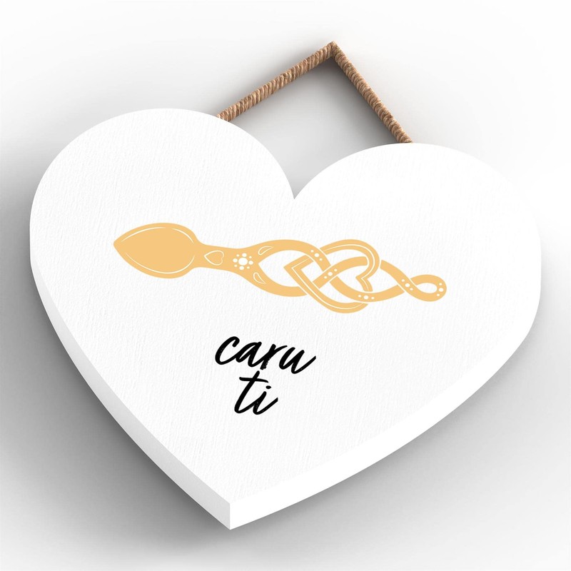 Global Designs Caru Ti Love You Welsh Love Spoon Wooden