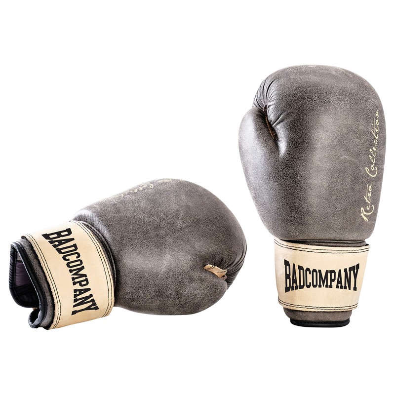 Bad Company Retro Cowhide Leather Boxing Gloves with Ventilation System