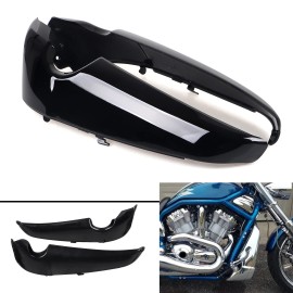 Unbranded Gloss Black Left Right Radiator Side Covers Shrouds Fit For Harley V-Rod VRSCAW
