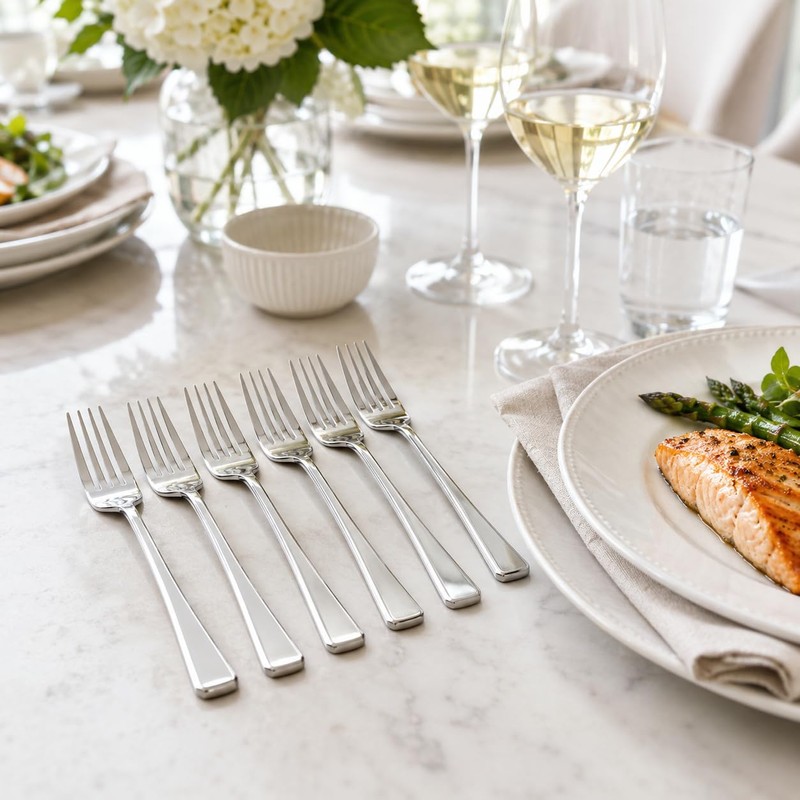 Stainless Steel Forks Set of 6 – 17cm Durable Metal