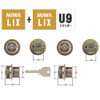 MIWA MCY-427 U9 Cylinder LIX Type Key Replacement Set of