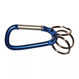 Hillman Aluminum 3-Ring Carabiner Clip on Key Chain - Ships as Assorted Colors