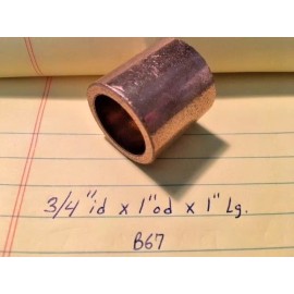 Oilite Bushing Bronze New 3/4 id x 1 od x 1 Brass bearing shim spacer Sleeve B67
