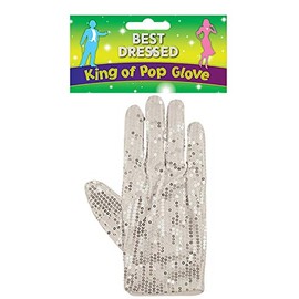 Henbrandt KING OF POP WHITE SEQUIN GLOVE ADULT'S FANCY DRESS ACCESSORY