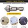 TorSor 3 Pack Countersink Drill Bit Chamfer Bits 6 Flute