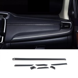 KELEIMAI Car Accessories Fit for Honda CR-V CRV 2017 2018 2019 2020 2021 2022 Interior Instrument Panel Decorative Cover Trim Center Consoles Stickers ABS (Carbon Fiber) ABS 7 PCS