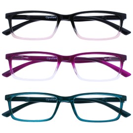 Opulize Sea Glasses Blue Light Filter Slim Frame Spring Hinges Improve Sleep Computer Glasses Gaming Anti-Glare Men Women B9, Black to pink / purple / turquoise