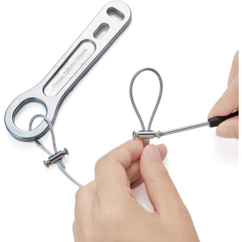 Healvaluefit 2 Pack Metal Oxygen Cylinder Wrench for CGA-870 Valves
