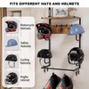 dainslef Motorcycle Helmet Holder Wall Mount, Rustic Helmet Rack With