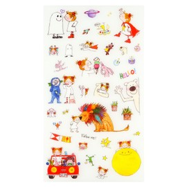 Koko-chan Greeting Life Peel and Stick Sticker, Go Out, RYCK-1127, Blue