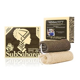 Subsahara Esponja Red Africana Auténtica Piezas Exfoliantes Todo Tipo Piel Baño Rostro Cuerpo Portátil Viajes Duradera Exfoliación Suave Lino Marrón