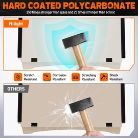 Nilight Golf Cart Windshield for Front Window Foldable UV Protection Compatible with Yamaha Drive G29 Gas or Electric Models 2007-2016 Tinted Polycarbonate (PC) Scratch and Impact Resistant