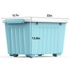 Nazhura 72 Quart Plastic Storage Bin, Stackable and Nestable Storage
