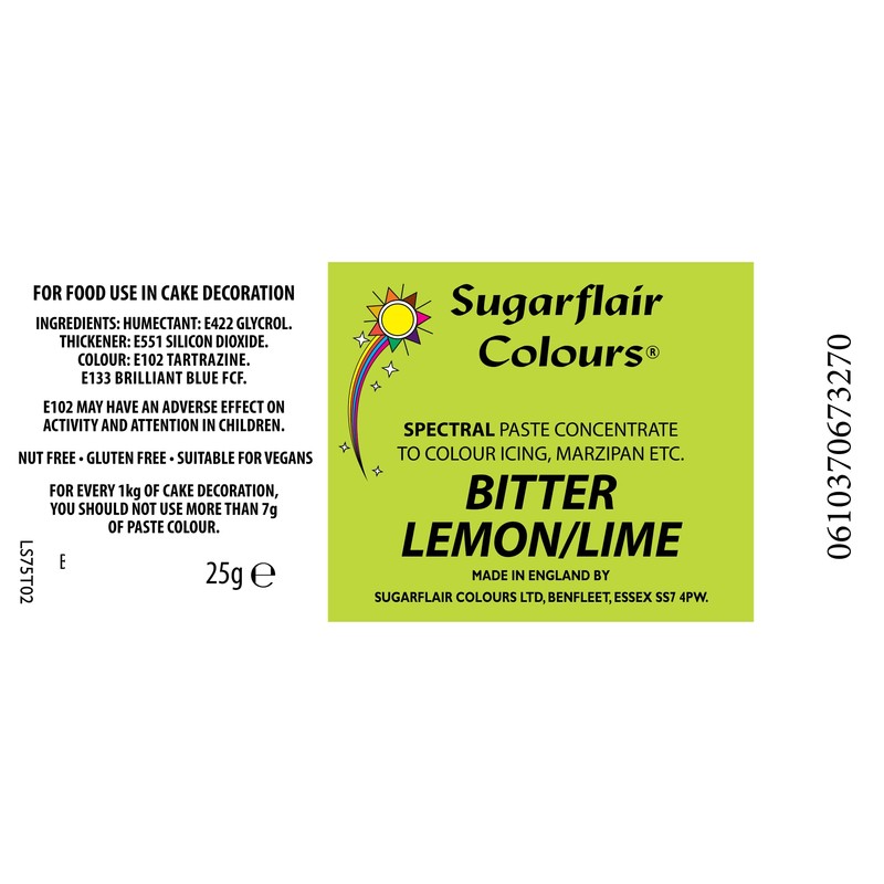 Bitter Lemon Spectral Paste by Sugarflair 25g