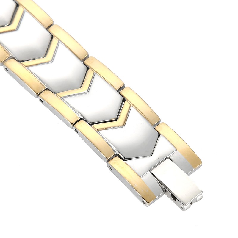 4 In 1 Men Titanium Steel Germanium Magnetic Bracelet Adjustable