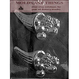 Hollow Cornucopia (Solid) Chocolate Candy Mold With Copywrited Molding Instruction