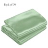 WENSINL Pack of 50 Sage Green Satin Chair Sashes Bows