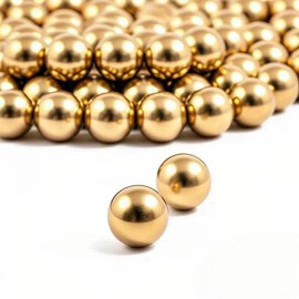 ZXTDBMBB H62 Precision Brass Balls Solid Brass Balls Diameter Excellent Conductivity for Industrial Equipment Instruments, Also can be Used as DIY Crafts (50Pcs, 3/8")
