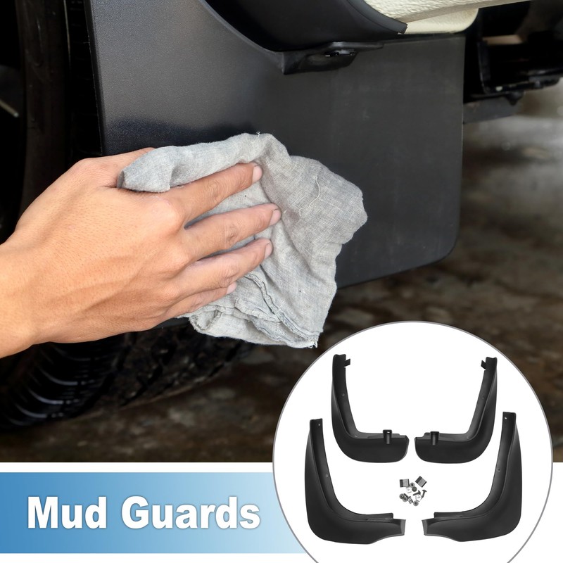A ABSOPRO Mud Flap Splash Guard with Mount Accessories Front