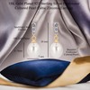 Finatso Sterling Silver Drop Cultured Pearl Earrings (White)