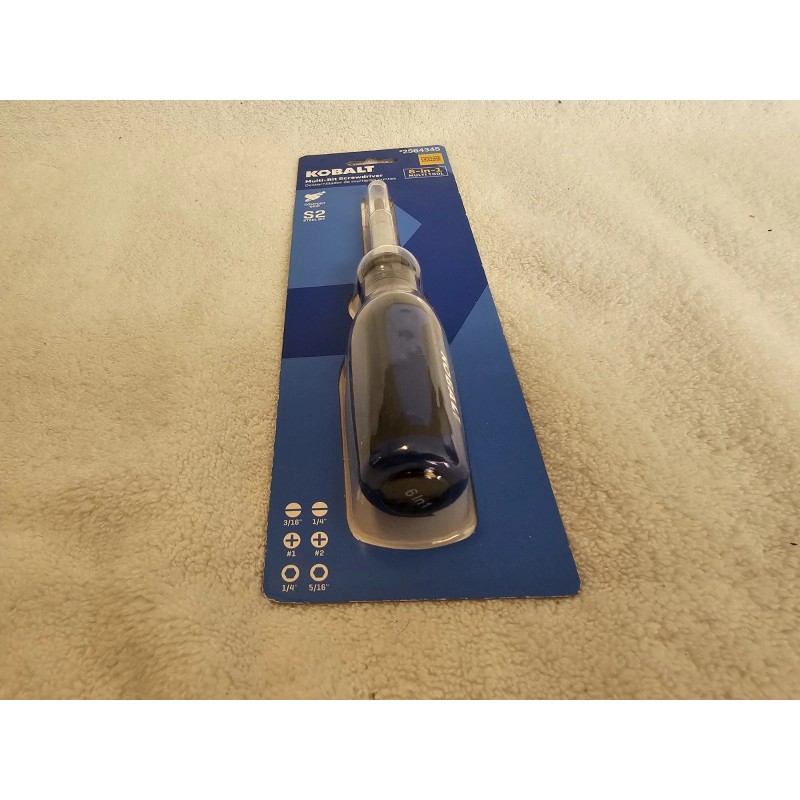 Kobalt # 2564345 Multi-Bay Screwdriver 6-in-1 Multi Tool Set Chrome