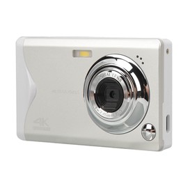 Yunseity Cámara Digital, Cámara de Video 4K con Zoom de 16X y 48MP con Pantalla LCD de 3 Pulgadas, Cámara Compacta Antivibración con Luz de Relleno y Batería de Larga Duración, para (Blanco)