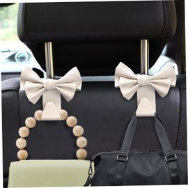 Gancho de bolso para automóvil, 2 piezas en forma de arco ganchos de bolso de automóvil, gancho de bolsas de carro de carga pesada, gancho para reposacabezas de asiento para el asiento de automóvil