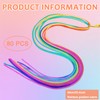 80PCS Hair Braiding Thread, Rainbow Gradient Hair Wraps String for