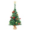 TREATLIFE HOME Artificial Pre-lit Christmas Tree with Ornaments, 2 ft