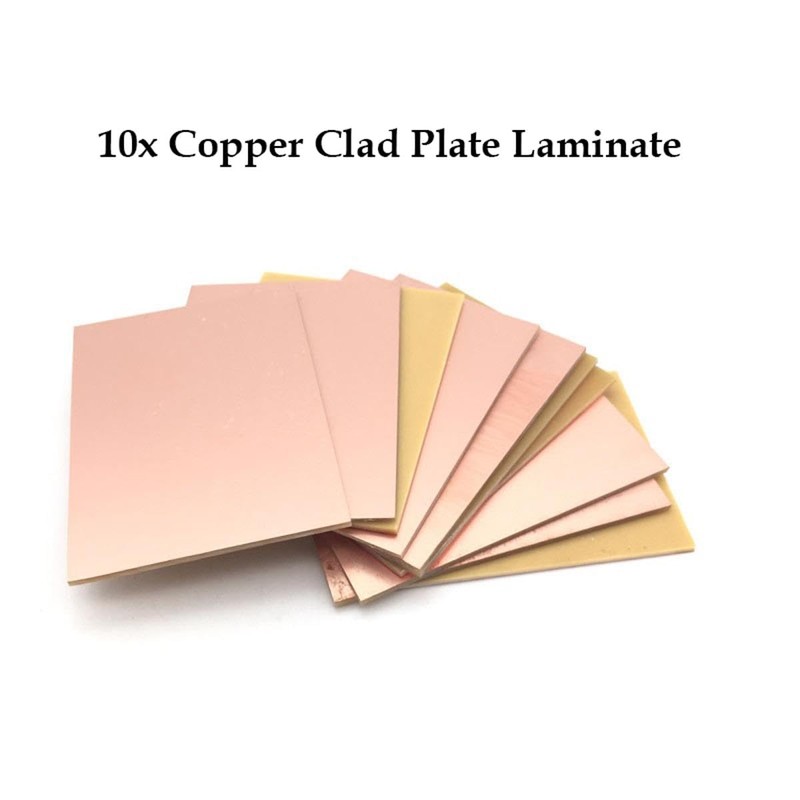 10PCS Copper Clad Plate Laminate, 100x150mm Single Sided Copper Sheet