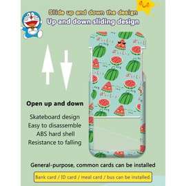 Set of 4 ID Card Holder Set, Rainbow Plastic Card Holder with Removable Lanyard, Cute ID Holder for Women, Teachers, Nurses, Doctor, Student