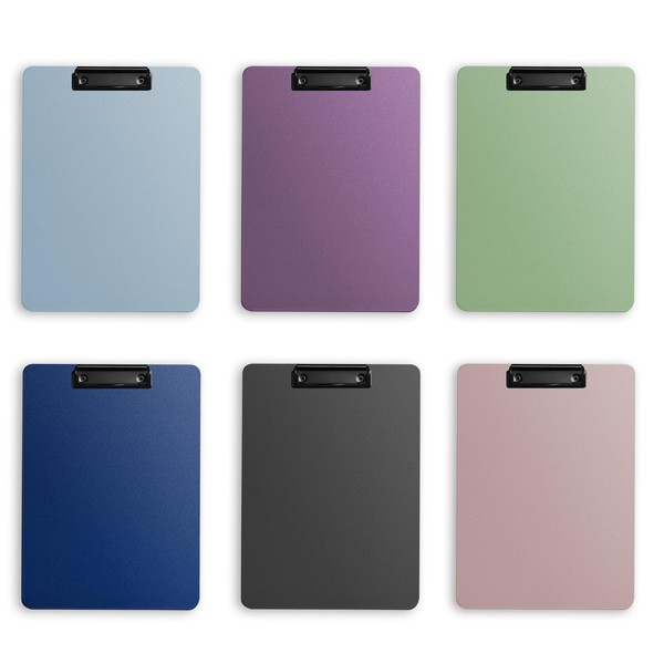 6 Pcs Clipboard A4 Clipboards, Plastic Clipboard Folder, Thickened Upgraded