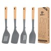 Pack of 4 Silicone Kitchen Utensils Set, Non Stick Solid