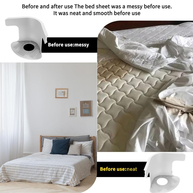 Xujinsongg 4 Pcs Bed Sheet Holder with Lock Strips, Bedsheet