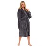 Daisy Dreamer Womens Hooded Dressing Gown Robes Flannel Fleece Long