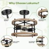 Lakumu 2-Light Retro Semi Flush Mount Ceiling Light Fixture, Rustic