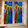 HOMETITUTE Three Wise Blue Religious Privacy Window Cling 17.7x39.3 PVC