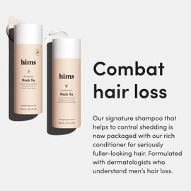 hims Thick Fix Shampoo & Conditioner Set - Thickening Shampoo and Conditioner with Saw Palmetto and Niacinamide - No Parabens or Sulfates, Vegan and Cruelty Free - Eucalyptus Grove - 2 x 6.4 fl oz