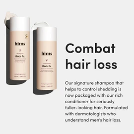 hims Thick Fix Shampoo & Conditioner Set - Saw Palmetto for Healthy Hair Growth & Thickening - Scalp Cleansing - Vegan, Sulfate-Free & Cruelty-Free - Eucalyptus Scent, 6.4 fl oz