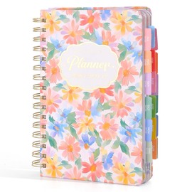 Planner 2026-2027, Floral 18 Months Academic Daily Weekly Monthly Planner Yearly Agenda July. 2026–Dec. 2027, 5.58" x 6.3", Month Tabs, Pocket Folder, Bookmark, Stickers,Ruler with Sticky Note Set