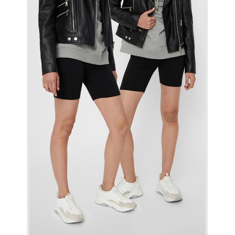 VERO MODA Women's Shorts Set (2 Pack), Black/Pack: black.